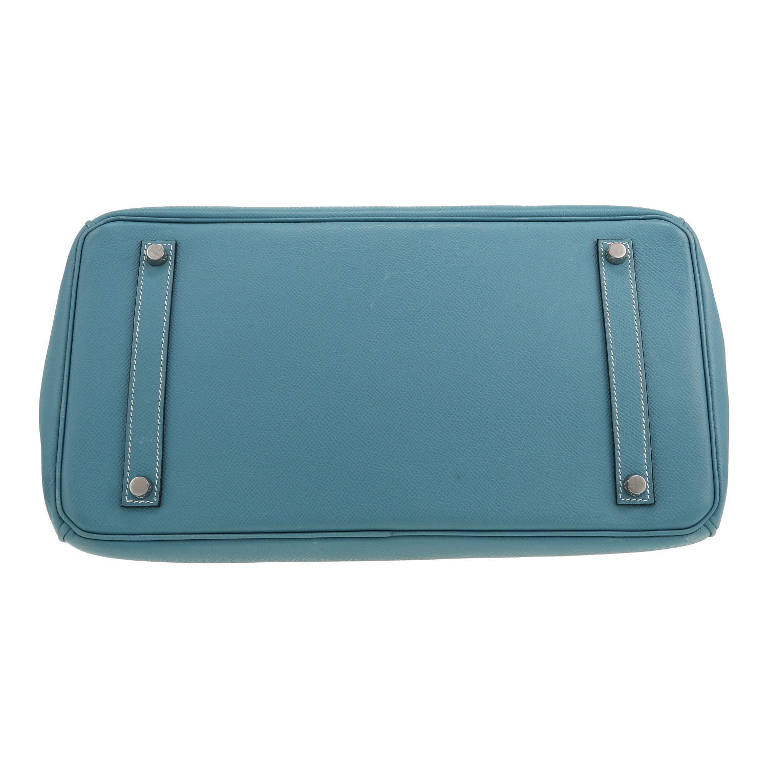 Borsa Hermès  Birkin 35 cm in pelle Epsom blu - Detail D1