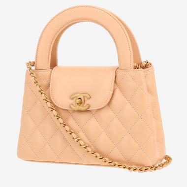 Sac à main Chanel  Mini Shopping en cuir beige