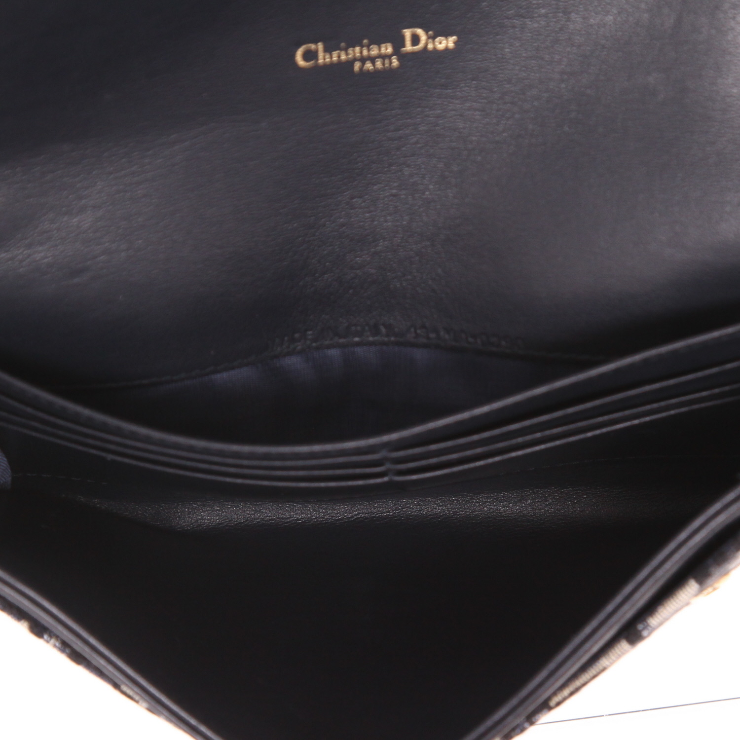 Bolso/bolsito Dior   en lona Monogram azul y cuero azul - Detail D3