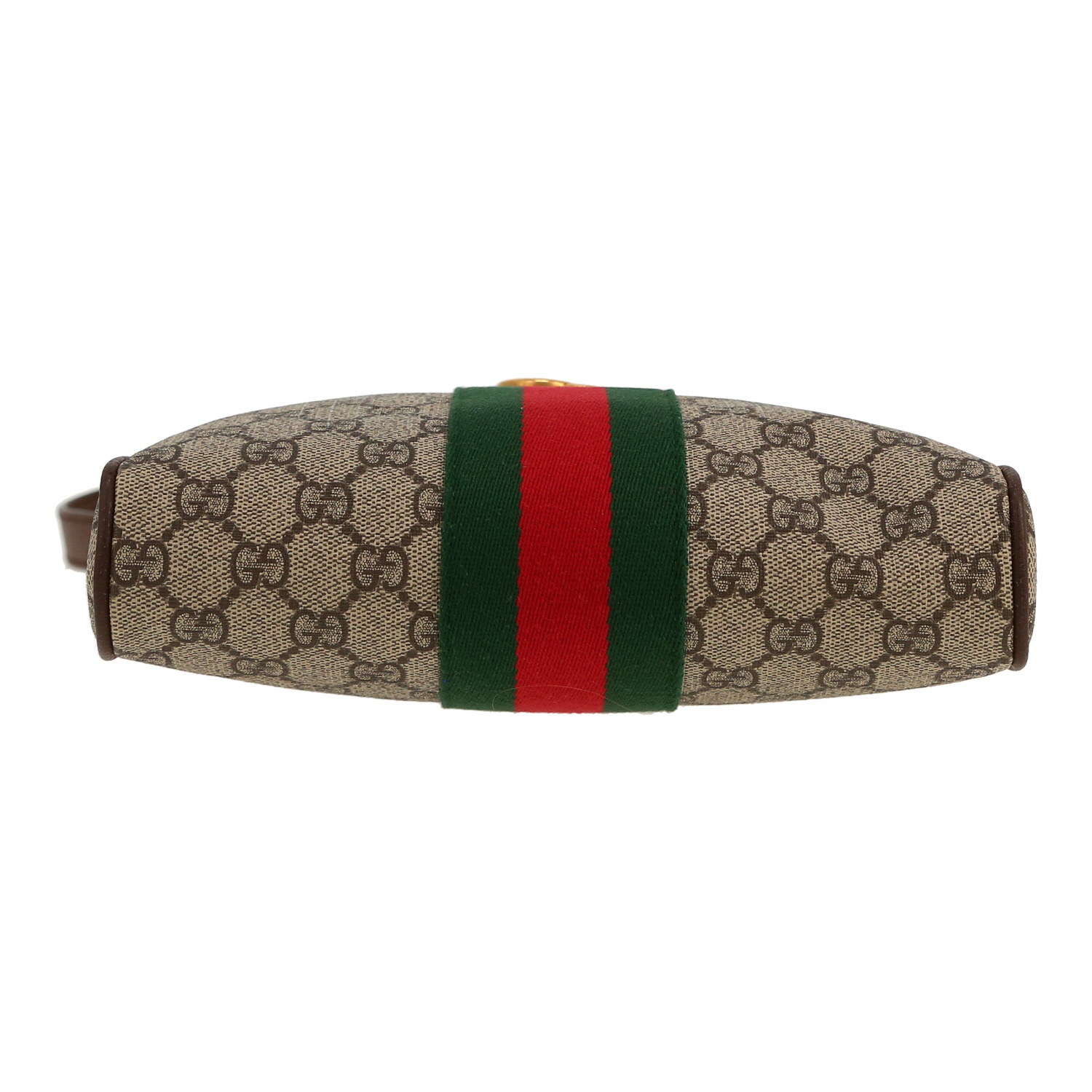 Borsa a tracolla Gucci  Ophidia in tela "sûpreme GG" marrone e pelle marrone - Detail D1