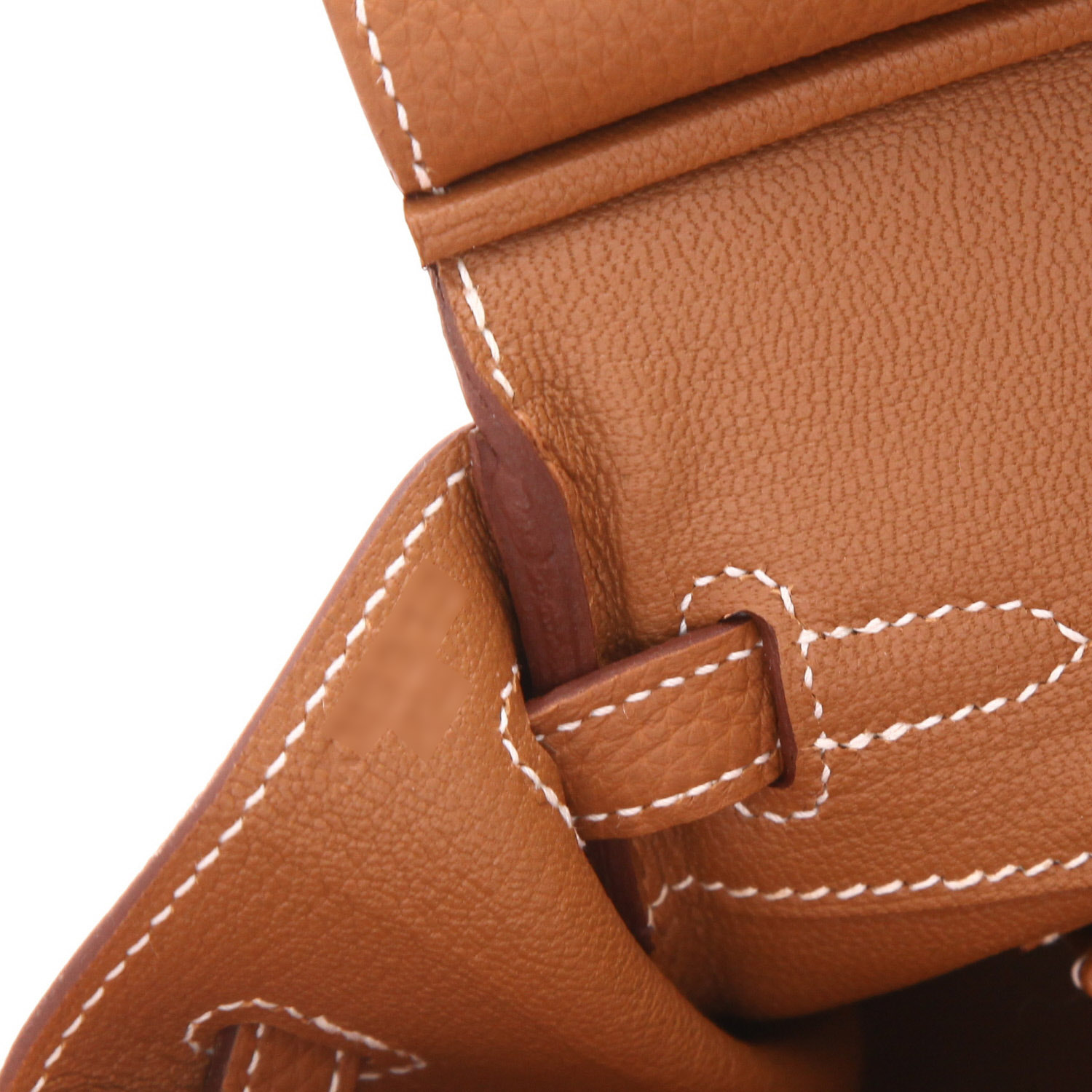 Sac à main Hermès  Birkin 25 cm en cuir togo gold - Detail D4