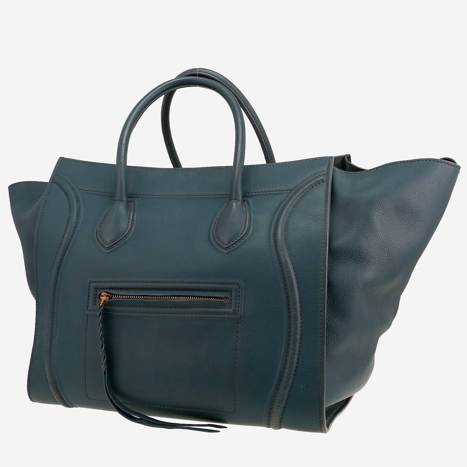 Shopping bag Celine  Phantom in pelle martellata blu