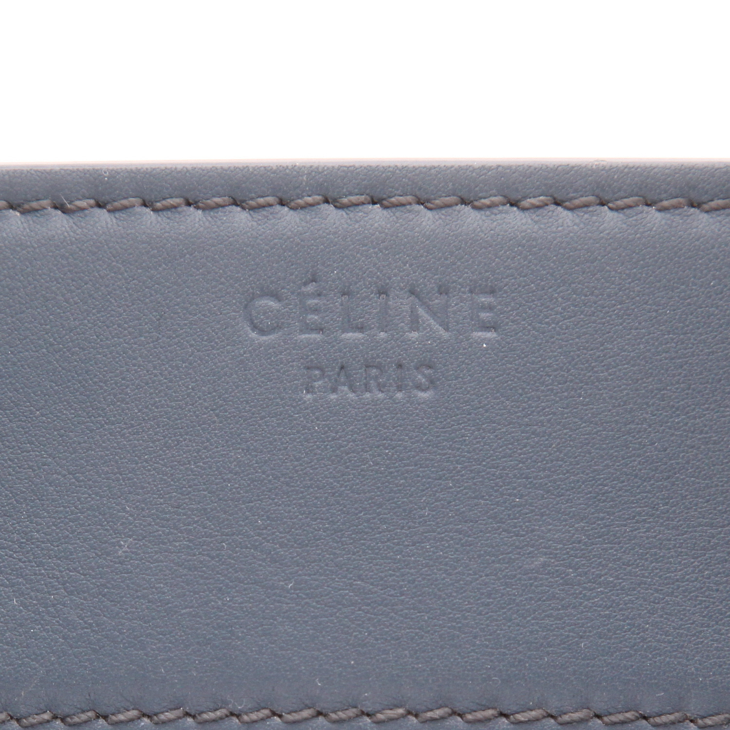 Shopping bag Celine  Phantom in pelle martellata blu - Detail D2