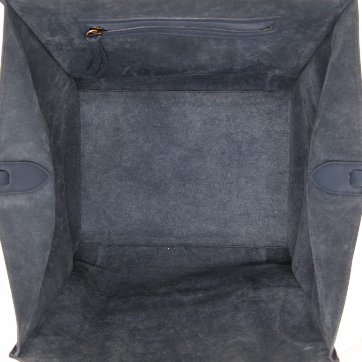 Sac cabas Celine  Phantom en cuir grainé bleu - Detail D3