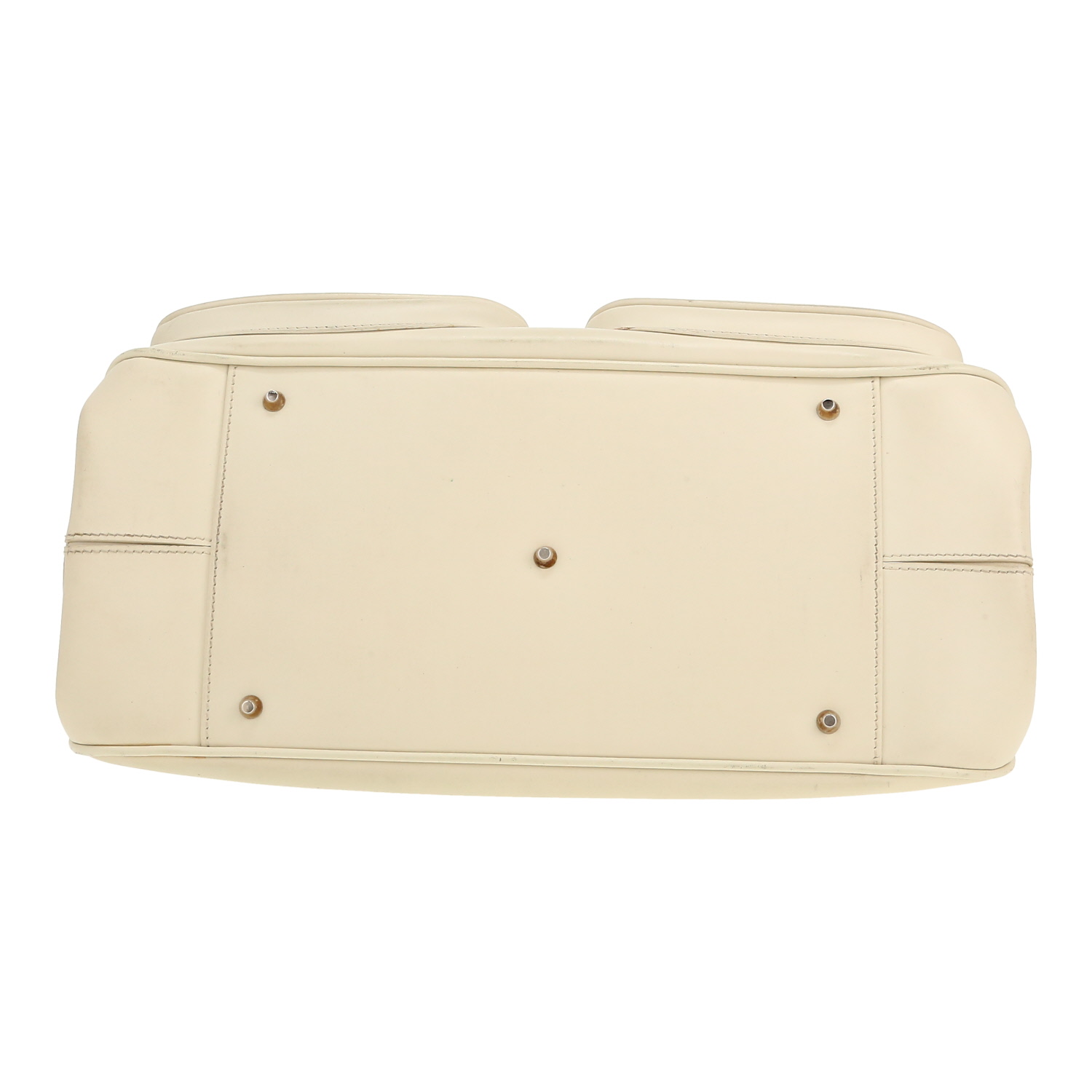 Dior  Détective handbag  in white leather - Detail D1