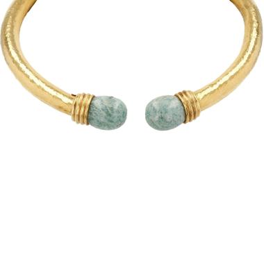 Collier Lalaounis  en or jaune 22k et d'aventurine