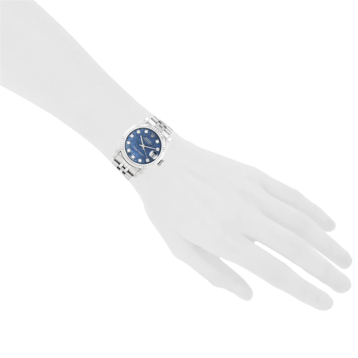 Reloj Rolex Datejust Sodalite de oro y acero Ref: Rolex - 68274  Circa 1993 - Detail D1