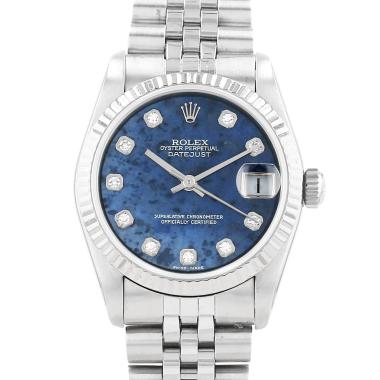 Montre Rolex Datejust Cadran Sodalite en or et acier Ref: Rolex - 68274  Vers 1993