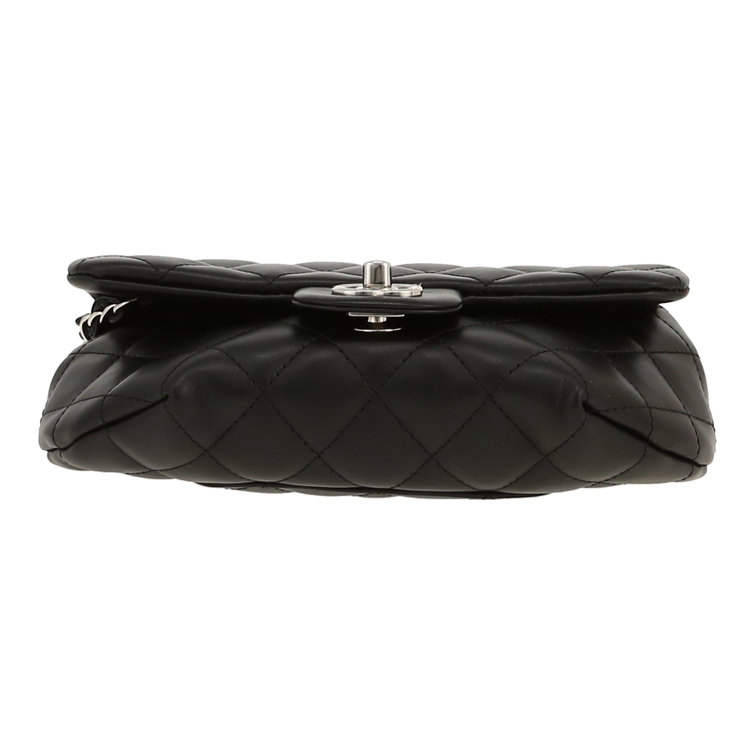 Bolsito-cinturón Chanel  Pochette ceinture en cuero liso negro - Detail D1