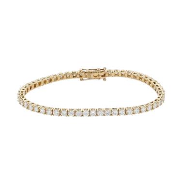 Bracelet in yellow gold and diamonds (4,82 carats)