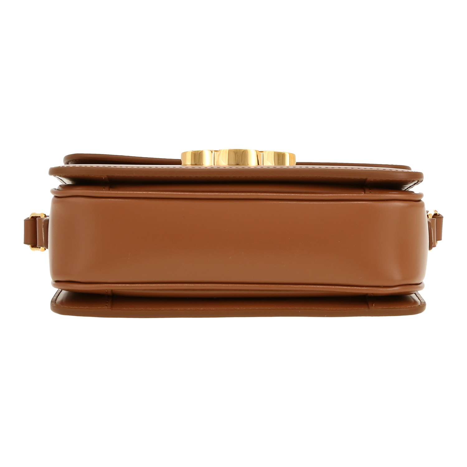 Sac bandoulière Celine  Triomphe Teen en cuir marron - Detail D1