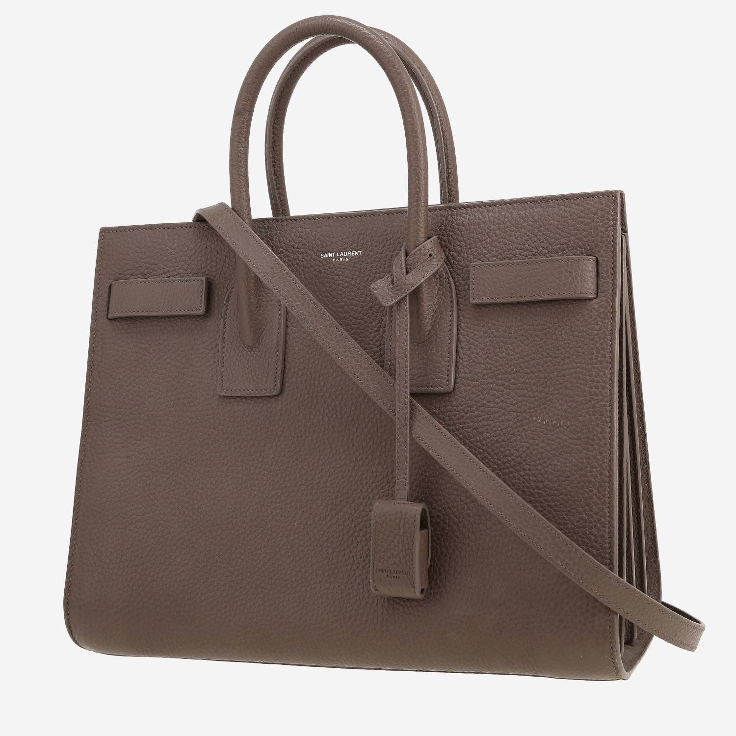 Saint Laurent  Sac de jour small handbag  in grey grained leather