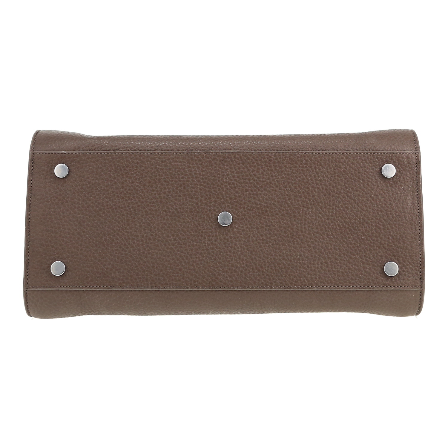 Bolso de mano Saint Laurent  Sac de jour small en cuero granulado gris - Detail D1