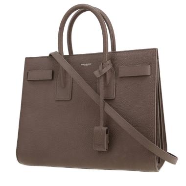 Borsa Saint Laurent  Sac de jour modello piccolo  in pelle martellata grigia