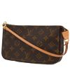 Borsa Louis Vuitton  Pochette accessoires in tela monogram marrone e pelle naturale - 00pp thumbnail