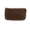 Borsa Louis Vuitton  Pochette accessoires in tela monogram marrone e pelle naturale - 360 thumbnail