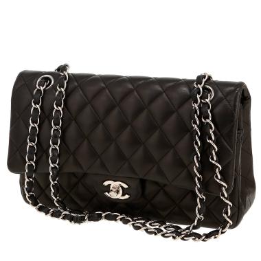 Bolso de mano Chanel  Timeless Classic en cuero acolchado negro