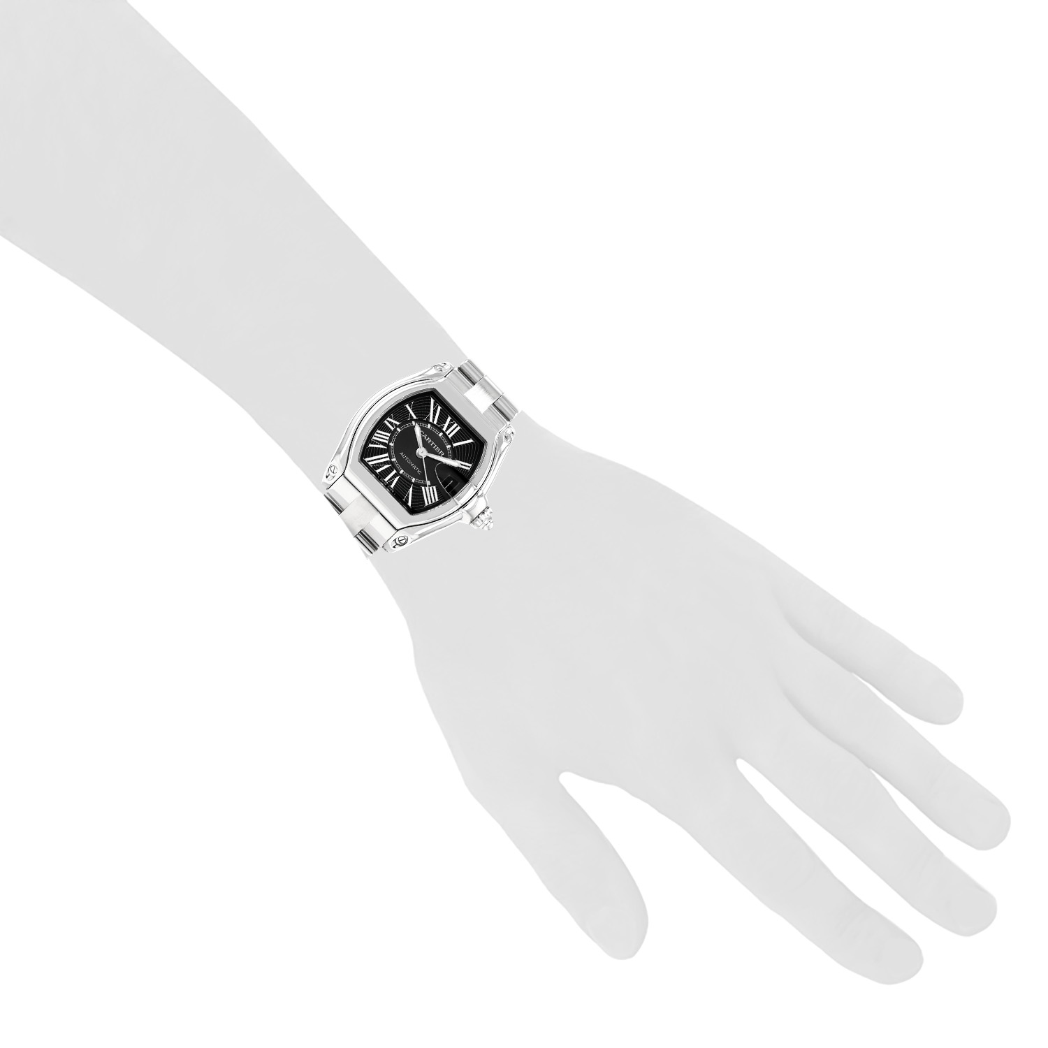 Montre Cartier Roadster en acier Ref: Cartier - 2510  Vers 2000 - Detail D1