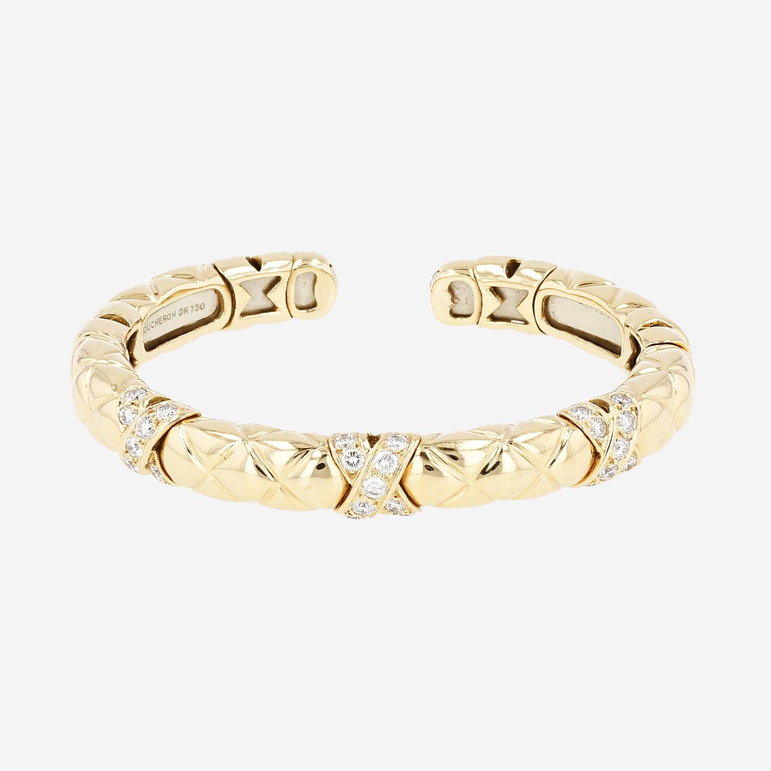 Bracelet Boucheron  en or jaune et diamants