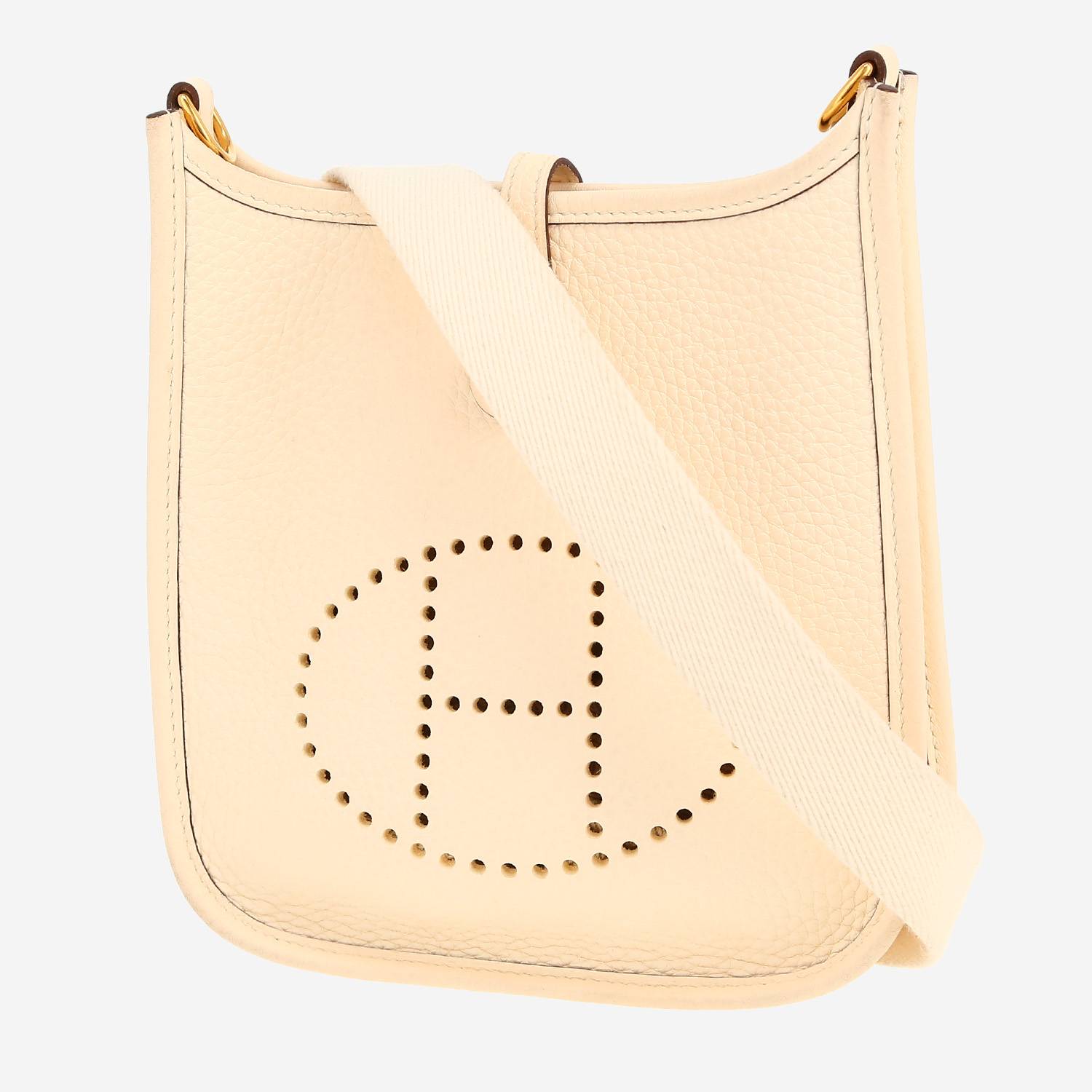 Bolso bandolera Hermès  Mini Evelyne en cuero taurillon clémence Nata