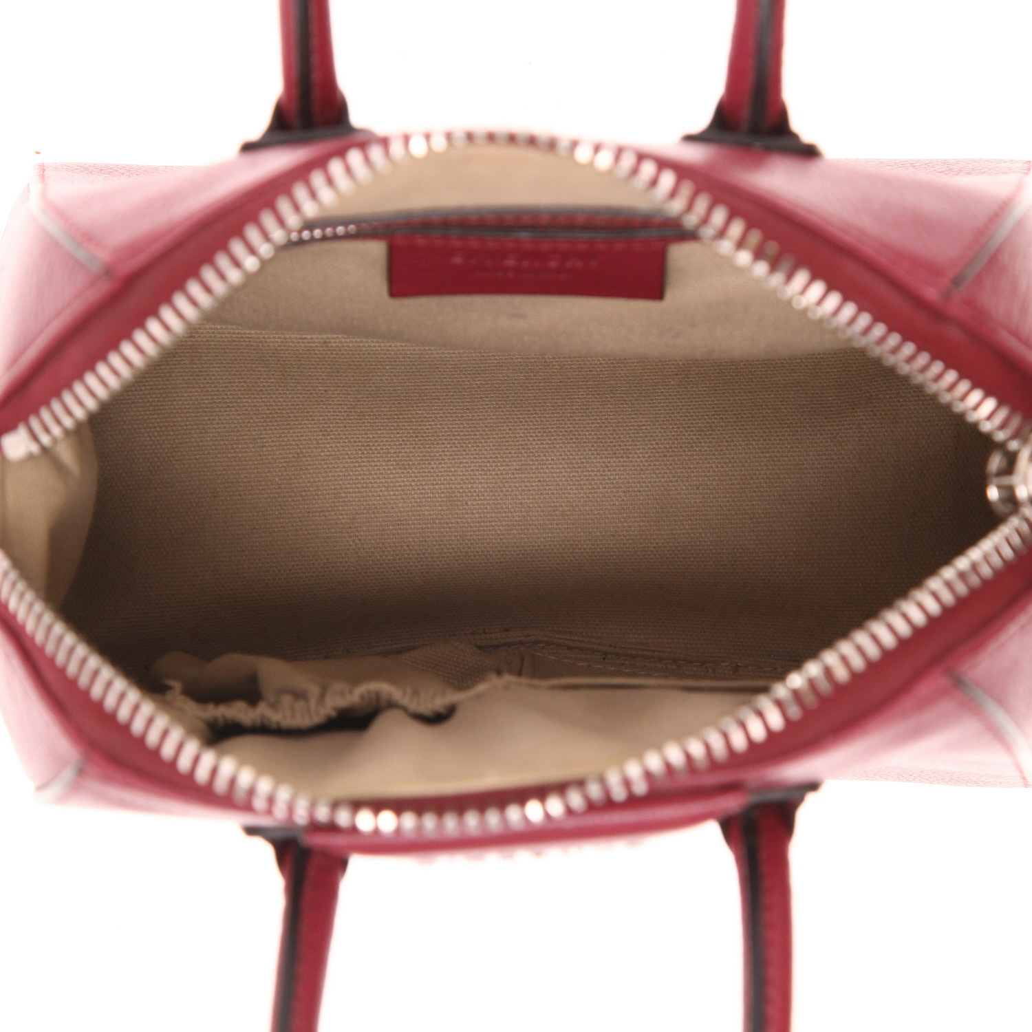 Bolso de mano Givenchy  Antigona en cuero granulado color frambuesa - Detail D3