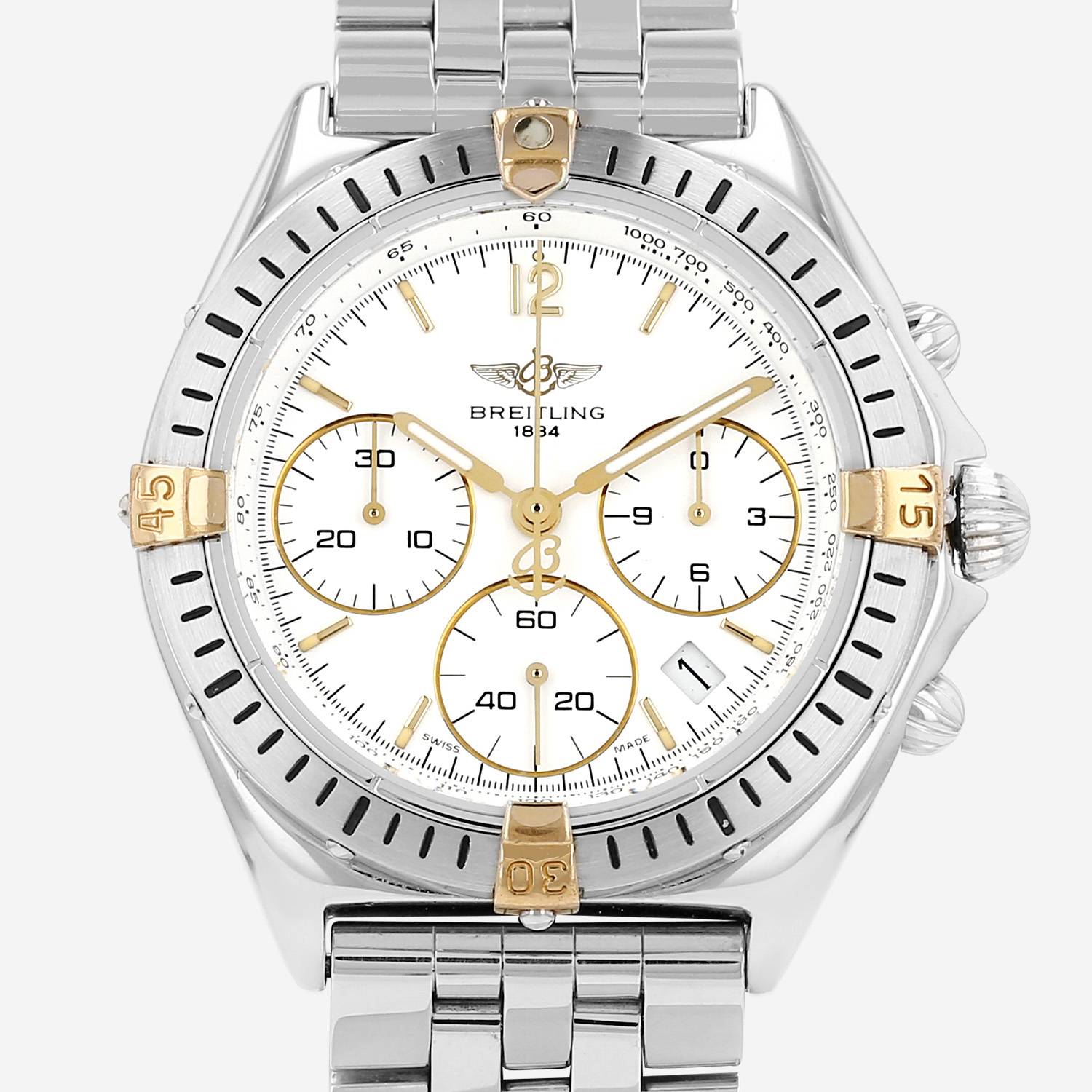 Breitling Callistino  in stainless steel and gold plated Circa 1990