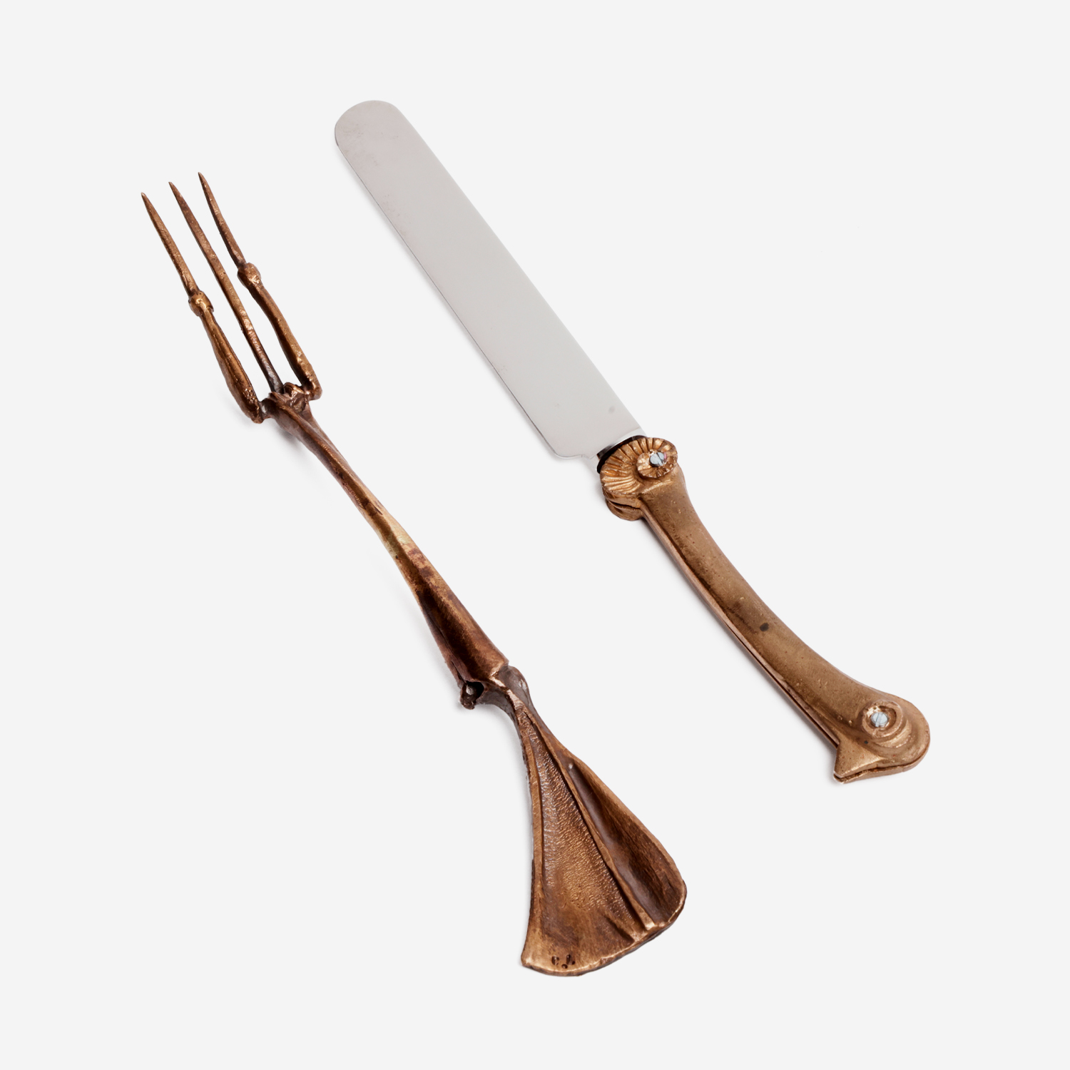 Claude Lalanne (1925-2019), 'Phagocytes' flatware service, Set of two flatware - circa 1978/1991 - 00pp