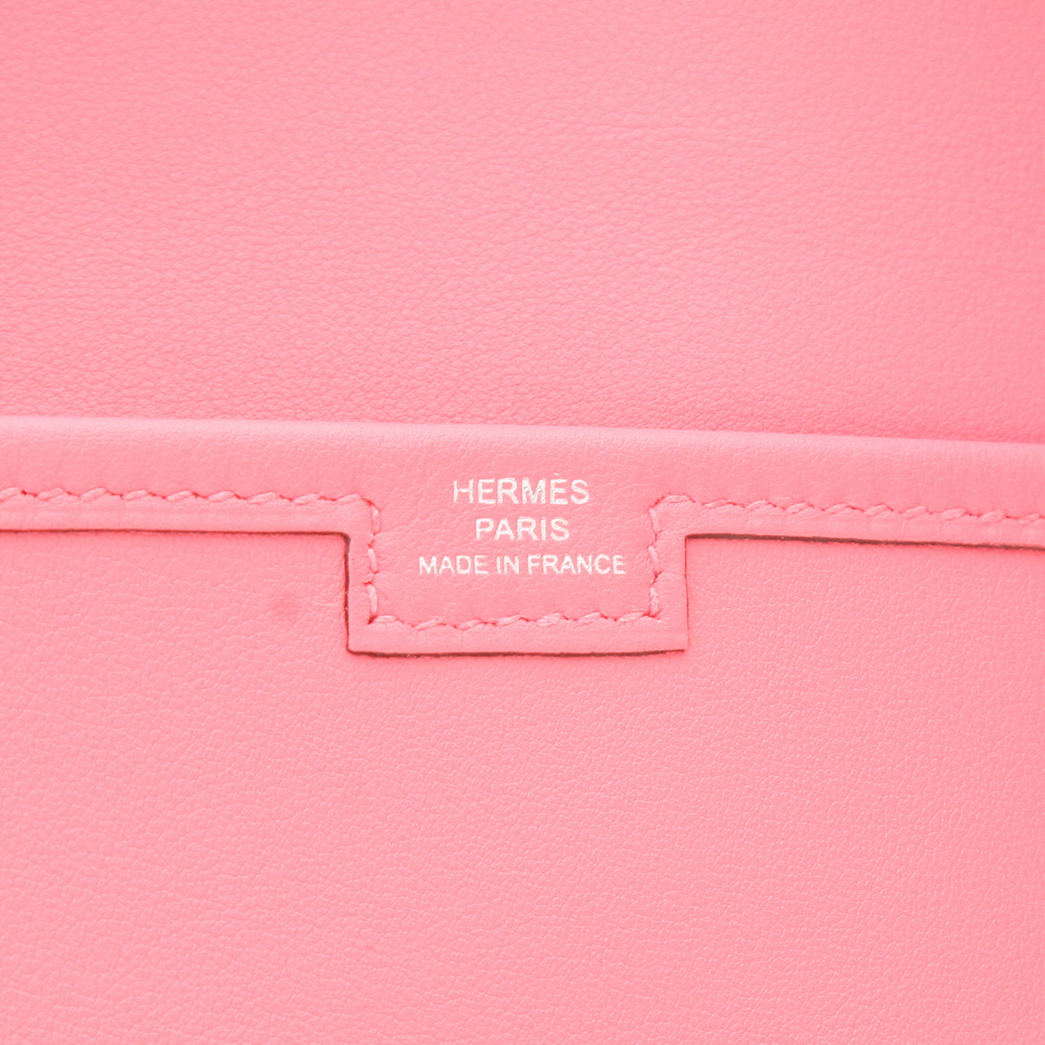 Hermès  Jige pouch  in azalea pink Swift leather - Detail D2