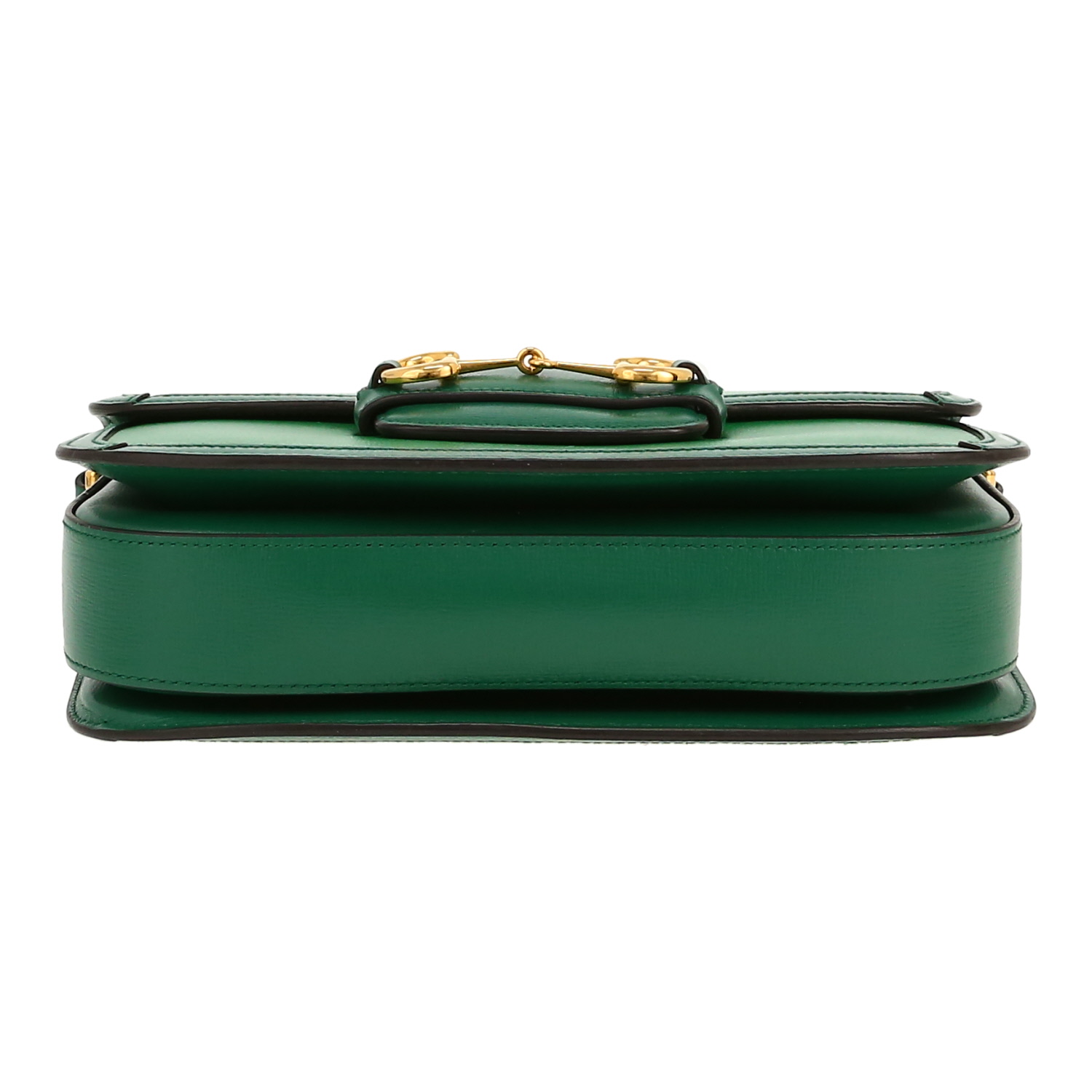 Sac bandoulière Gucci  1955 Horsebit en cuir vert - Detail D1