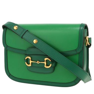 Sac bandoulière Gucci  1955 Horsebit en cuir vert