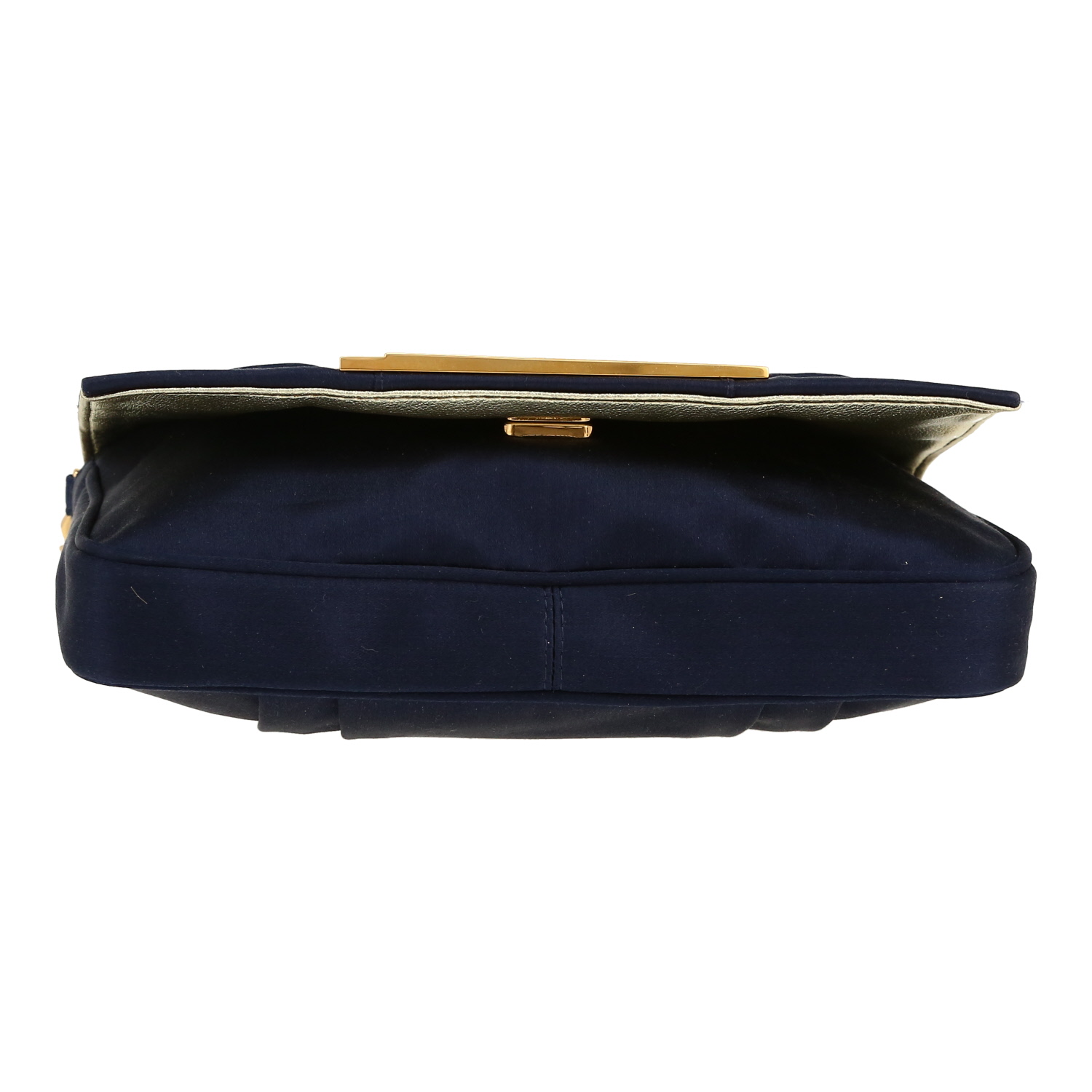 Bolso de mano Fendi   en satén azul marino - Detail D1
