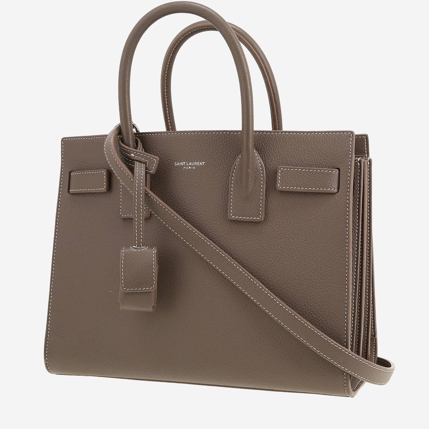 Borsa a tracolla Saint Laurent  Sac de jour Nano in pelle grigia