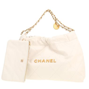 Shopping bag Chanel  22 in pelle trapuntata bianca