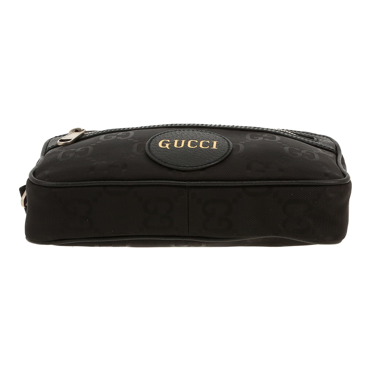 Gucci   clutch-belt  logo canvas  and black leather - Detail D1