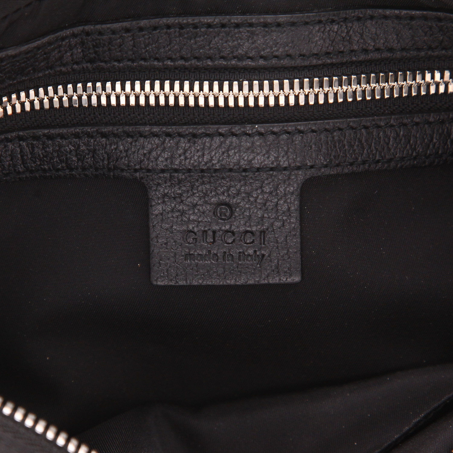 Pochette-ceinture Gucci   en toile siglée et cuir noir - Detail D2