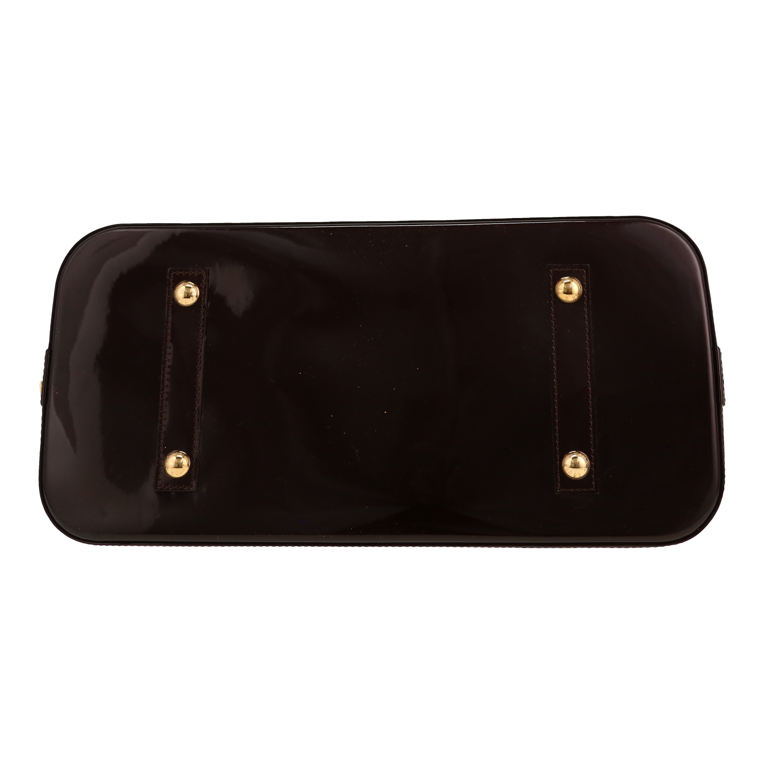 Louis Vuitton  Alma handbag  in plum monogram patent leather - Detail D1