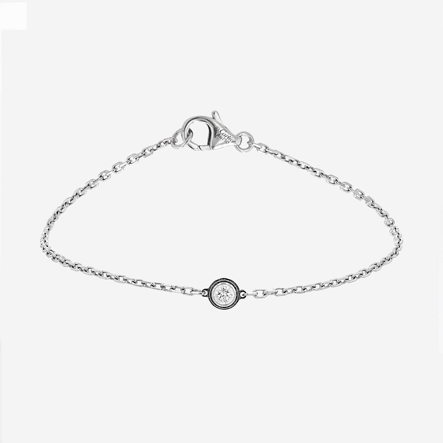 Bracciale Cartier Cartier d'Amour modello piccolo in oro bianco e diamante