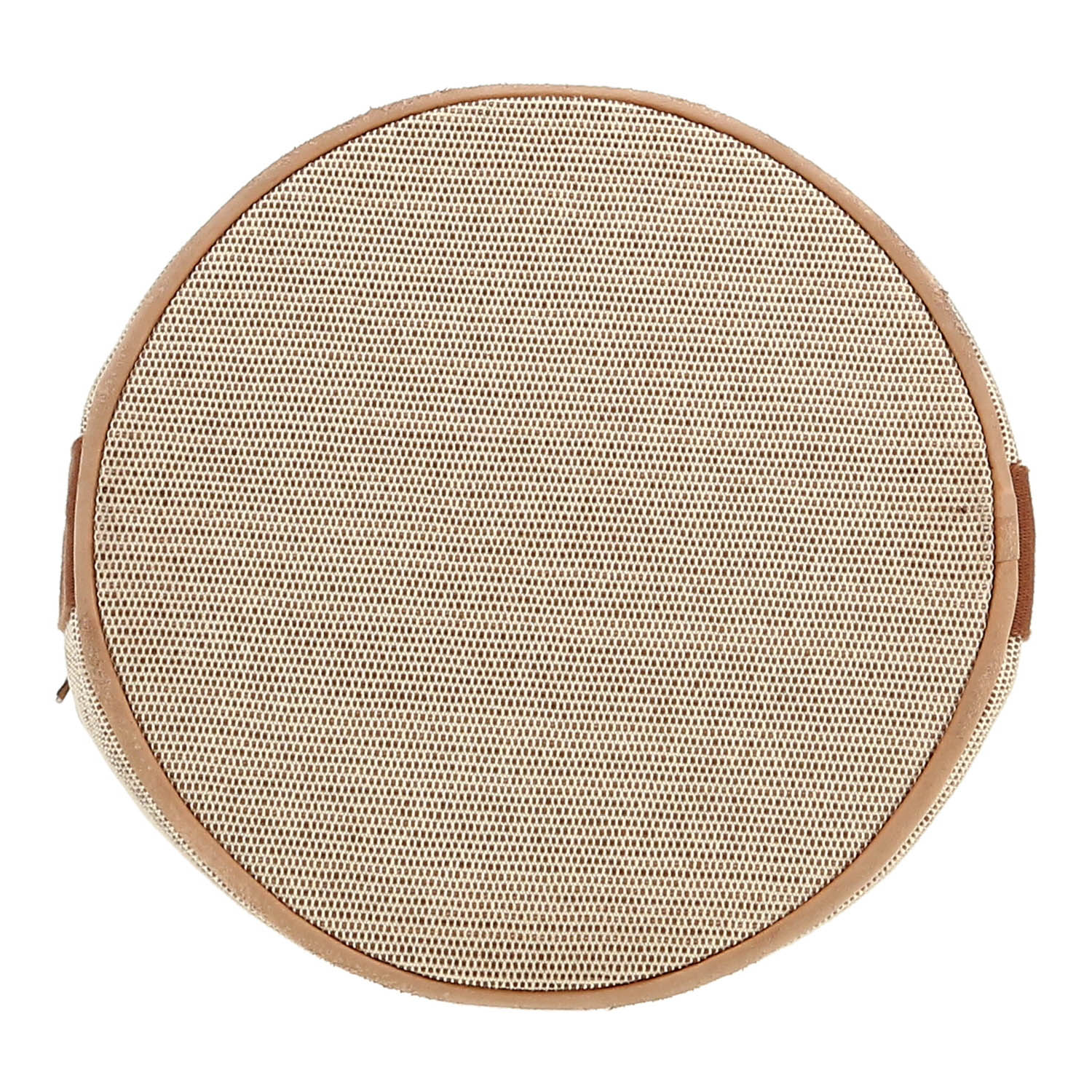 Hermès  Sceau shopping bag  in beige "H" canvas  and gold canvas - Detail D1