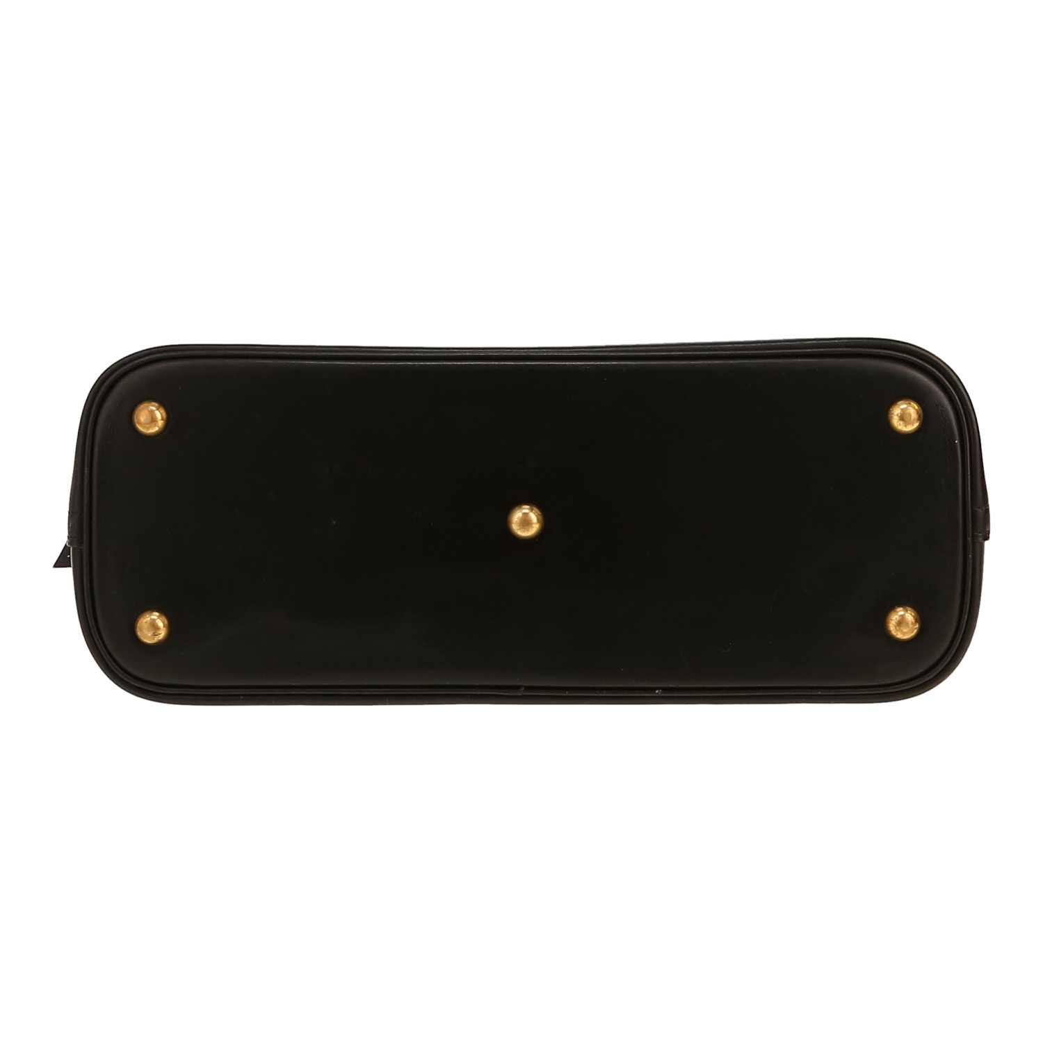 Hermès  Bolide 31 cm handbag  in black and gold box leather - Detail D1