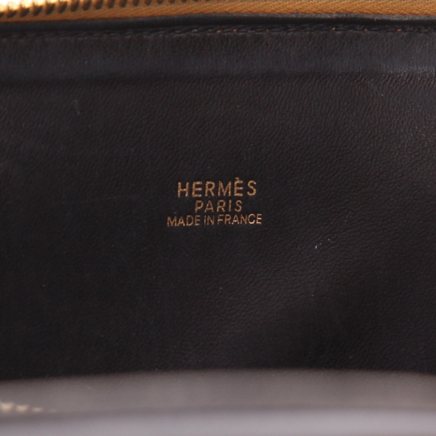 Bolso de mano Hermès  Bolide 31 cm en cuero box negro y color oro - Detail D2