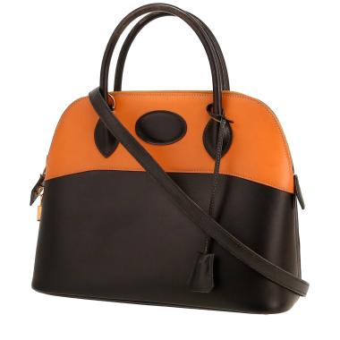 Borsa Hermès  Bolide 31 cm in pelle box nera e gold