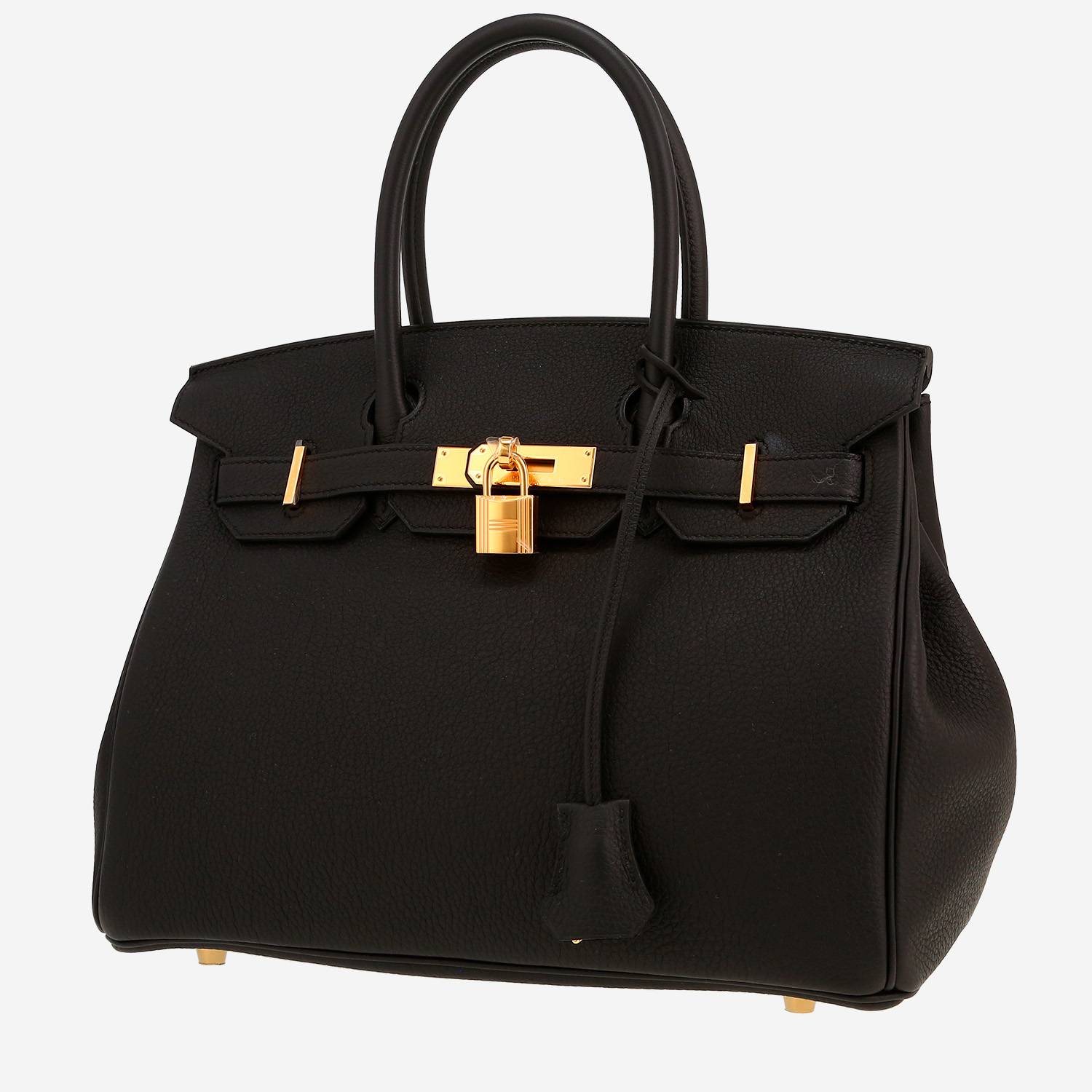Sac à main Hermès  Birkin 30 cm en cuir togo noir