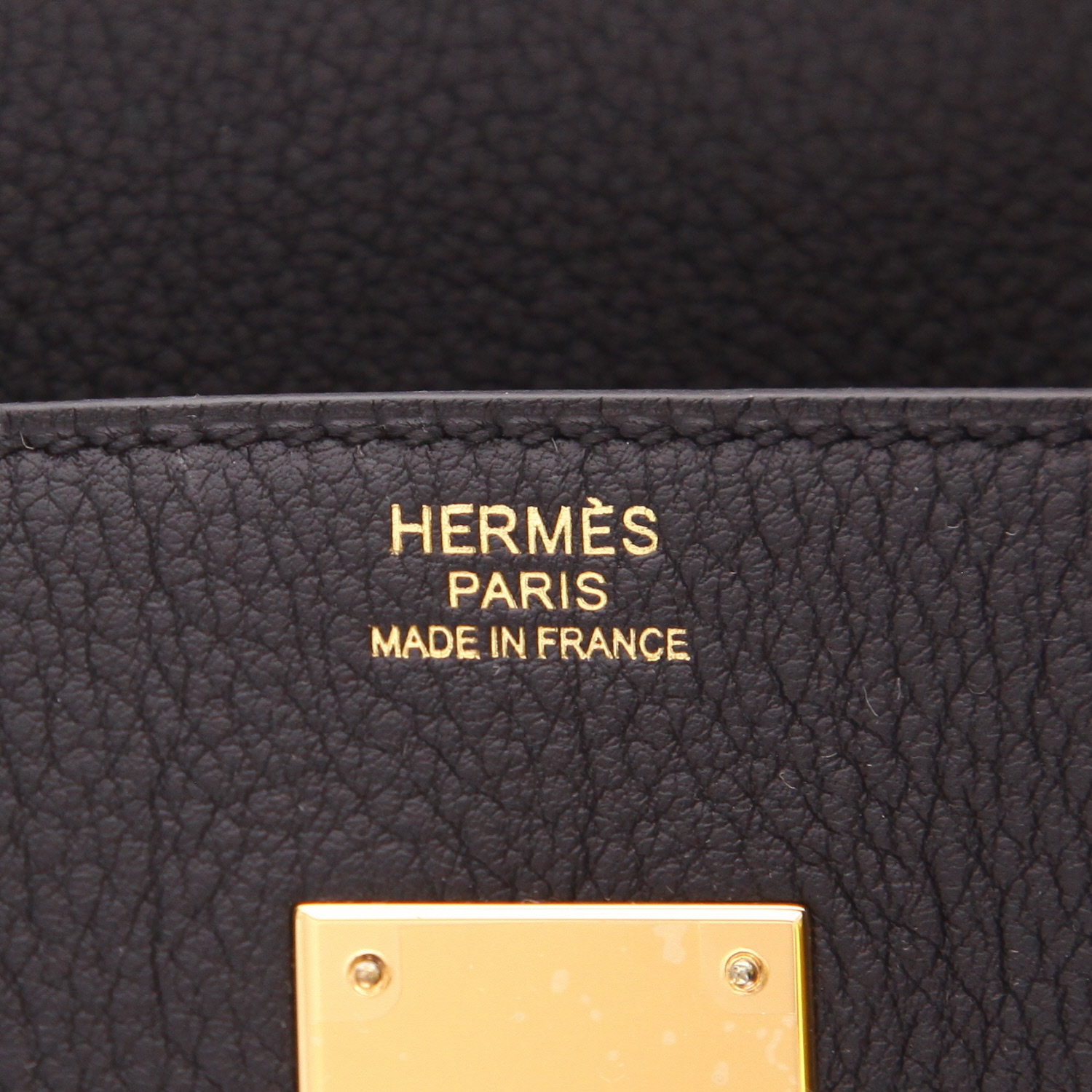 Sac à main Hermès  Birkin 30 cm en cuir togo noir - Detail D2