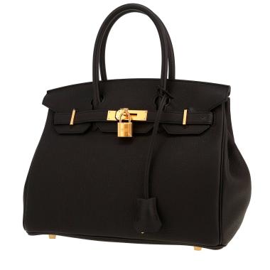 Hermès  Birkin 30 cm handbag  in black togo leather