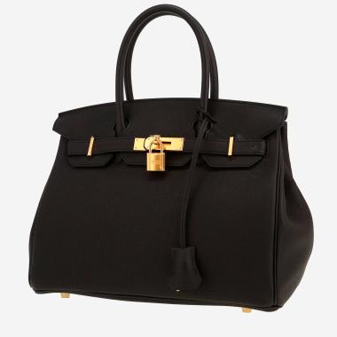 Sac à main Hermès  Birkin 30 cm en cuir togo noir