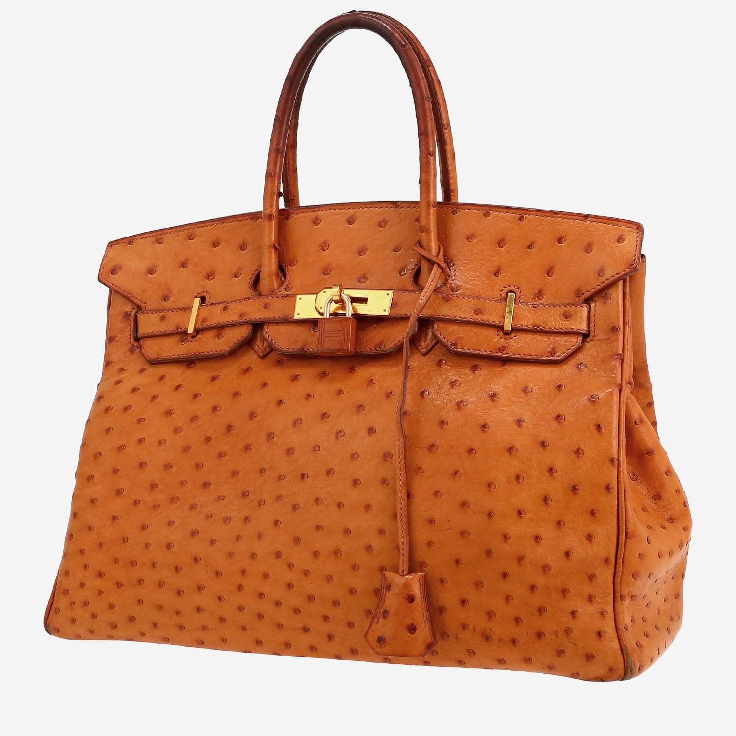 Borsa Hermès  Birkin 35 cm in struzzo gold