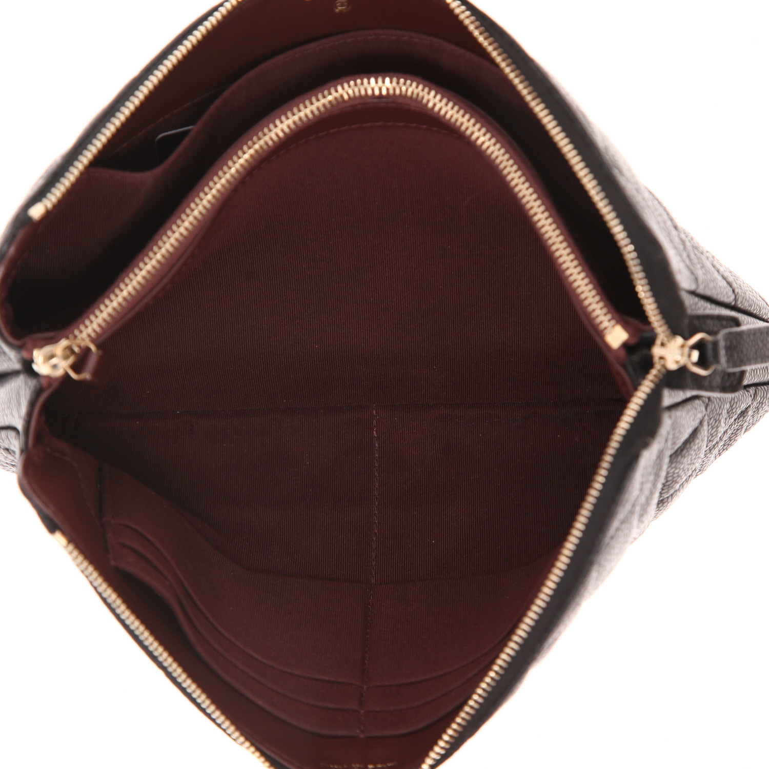 Bolsito de mano Chanel   en cuero granulado acolchado negro - Detail D3