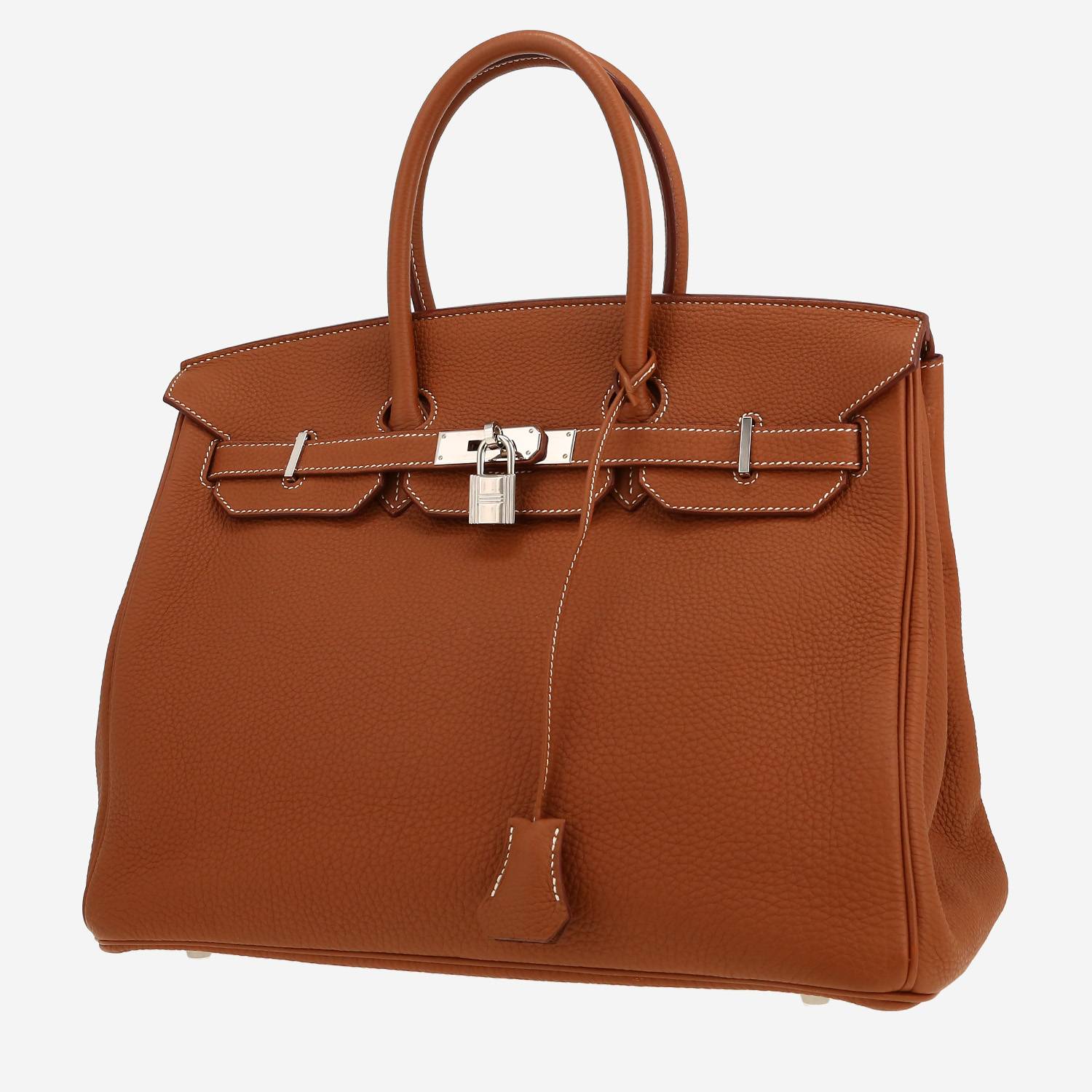 Bolso de mano Hermès  Birkin 35 cm en cuero togo color oro