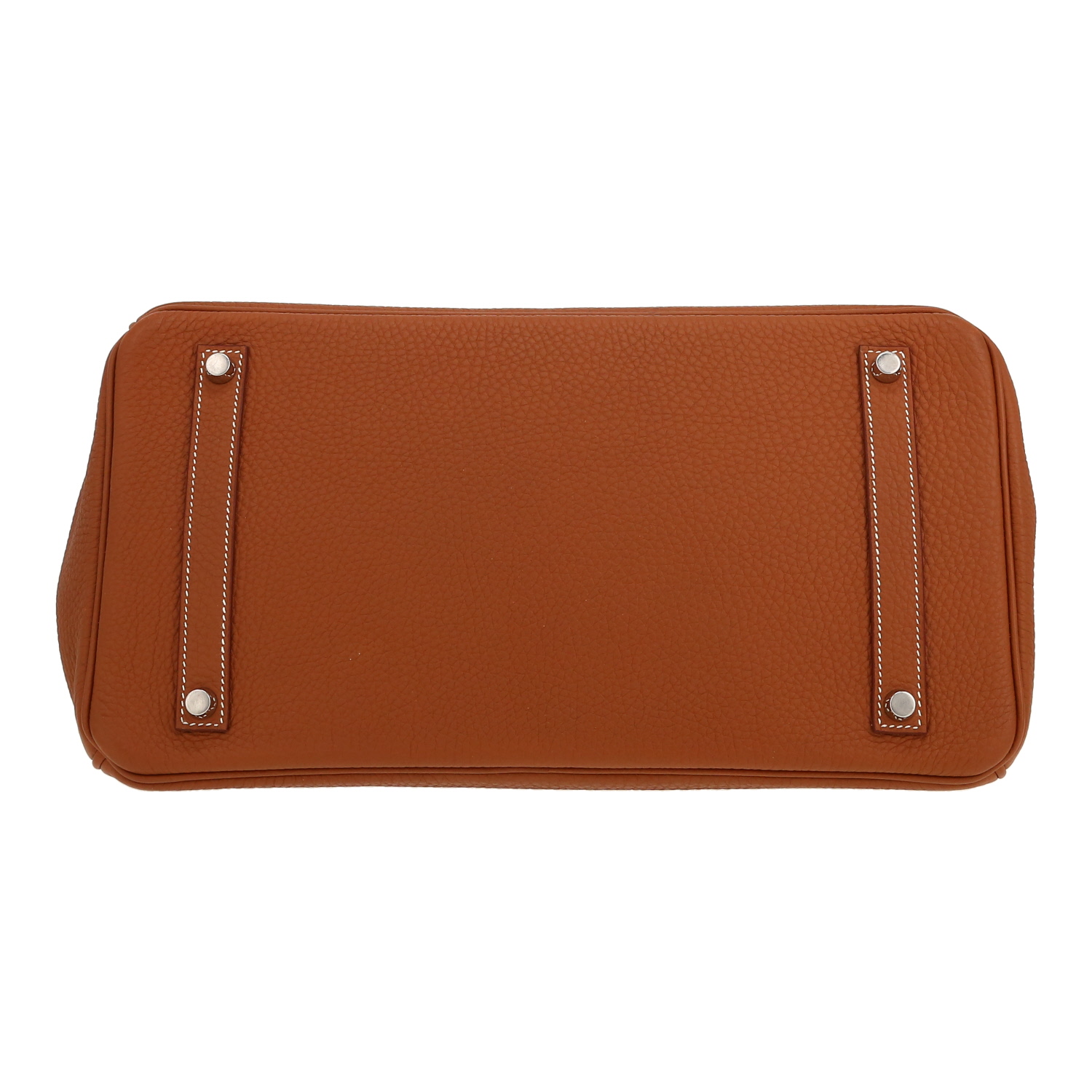 Bolso de mano Hermès  Birkin 35 cm en cuero togo color oro - Detail D1