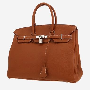 Sac à main Hermès  Birkin 35 cm en cuir togo gold